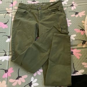 Old Navy Size 4 mid rise green jeans